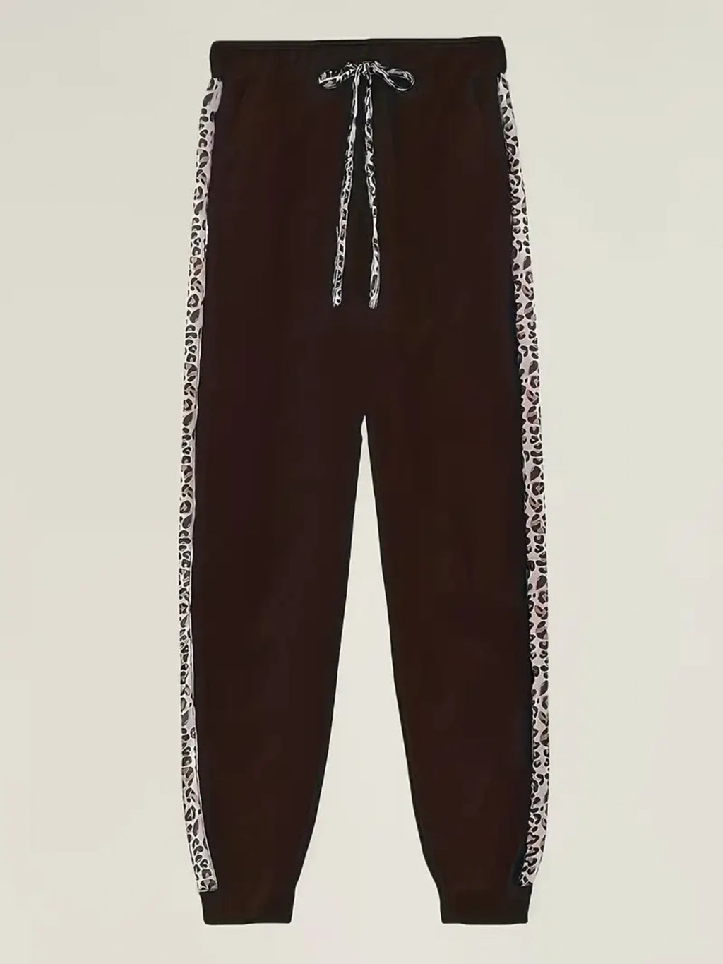 2 Pieces Of Women's Casual Leopard Print Jacket And Sports Pants Set, Long Sleeved Zipper Drawstring Jacket And Zipper Waist Slanted Pocket Sports Pants, Soft And Comfortable, Suitable For Outdoor And