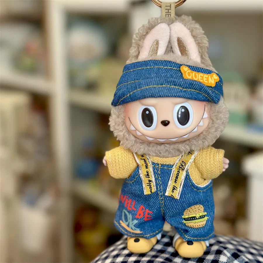 2025 New Labubu 17cm Doll Clothes Outfit Accessories for Korea Kpop Exo Labubu V1 V2 Idol Cool Handsome Clothing Gift