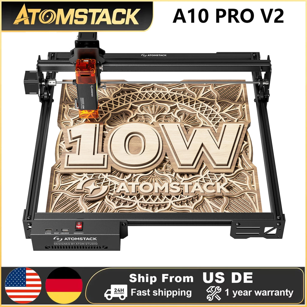 Atomstack A20 Pro V2 Laser Engraver machine Machine 20W Quad-Laser  Cutter Metal Arcylic Wood Glass 400*365mm