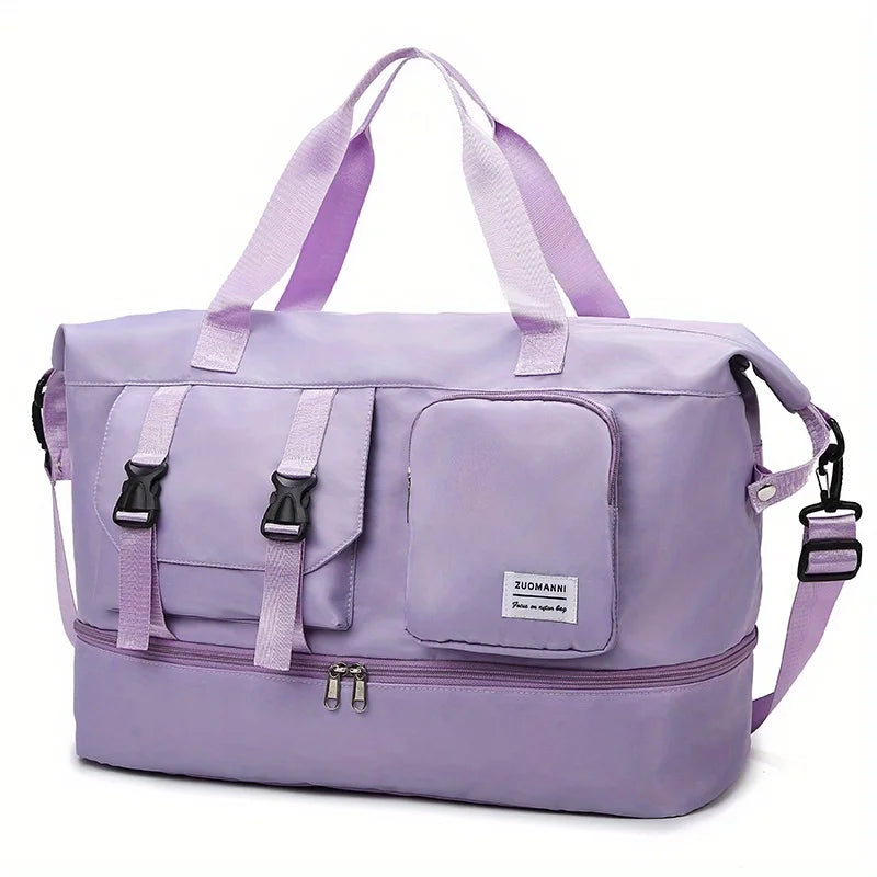 Large Capacity Multi-Functional Travel Duffel Bag & Gym Tote with Multiple Compartments, Durable Nylon Sports Bag