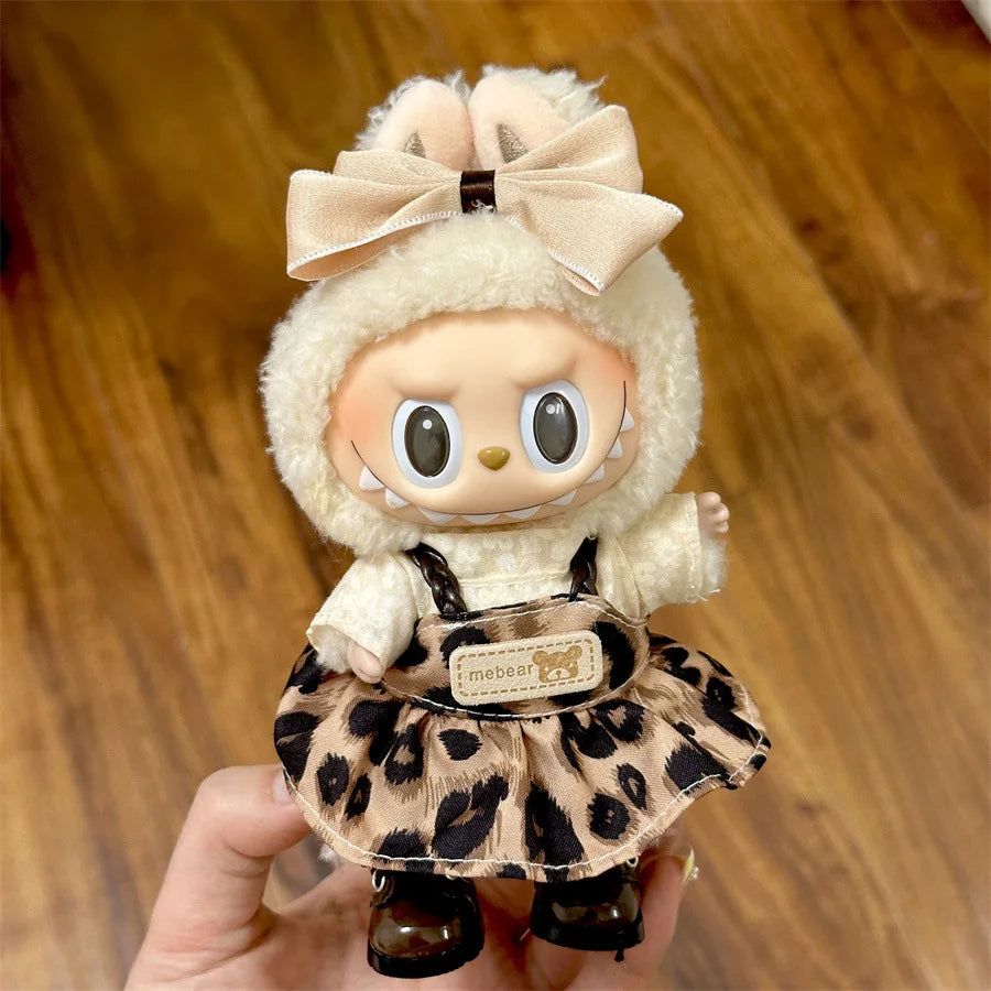 2025 New Labubu 17cm Doll Clothes Outfit Accessories for Korea Kpop Exo Labubu V1 V2 Idol Cool Handsome Clothing Gift