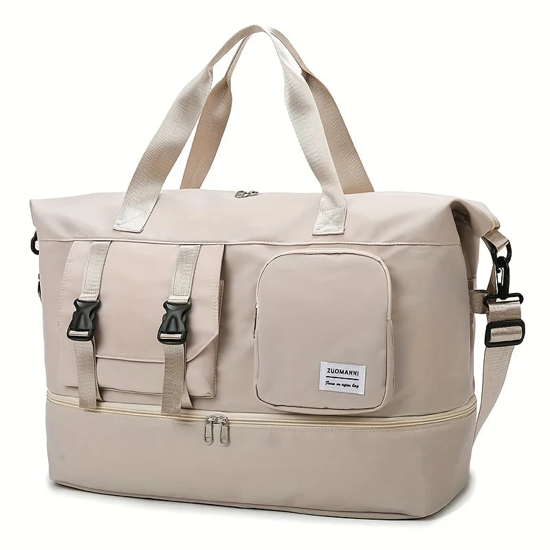 Large Capacity Multi-Functional Travel Duffel Bag & Gym Tote with Multiple Compartments, Durable Nylon Sports Bag