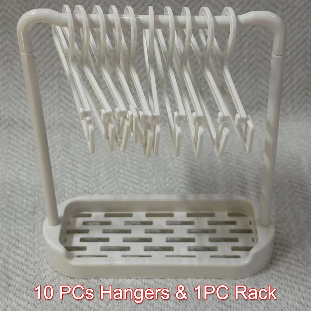 Labubu Display Rack Doll for BJD 10/15/17/20cm Clothes Storage Hanger Support Box Compatible Toy Organizer