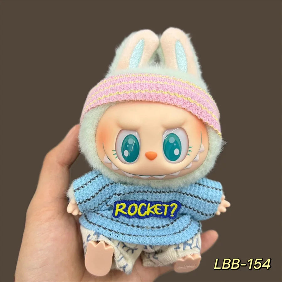 2025 New Labubu 17cm Doll Clothes Outfit Accessories for Korea Kpop Exo Labubu V1 V2 Idol Cool Handsome Clothing Gift