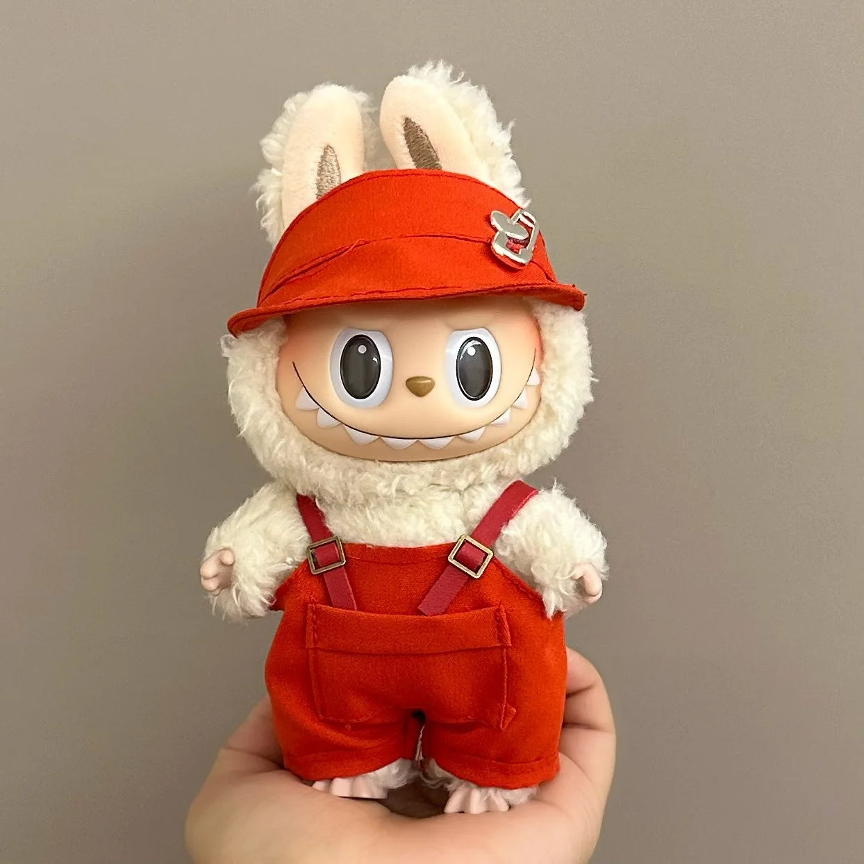 For 17cm Labubu Doll clothes Street Trend Style Set Labubu V1V2 Mini DIY doll outfit fashion boy clothing shoes accessories
