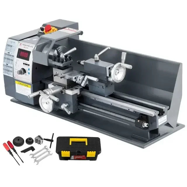 VEVOR Mini Metal Lathe Machine 550W-1100W Variable Speed Large Swing Range for Making Threads Counter Face Turning Driling