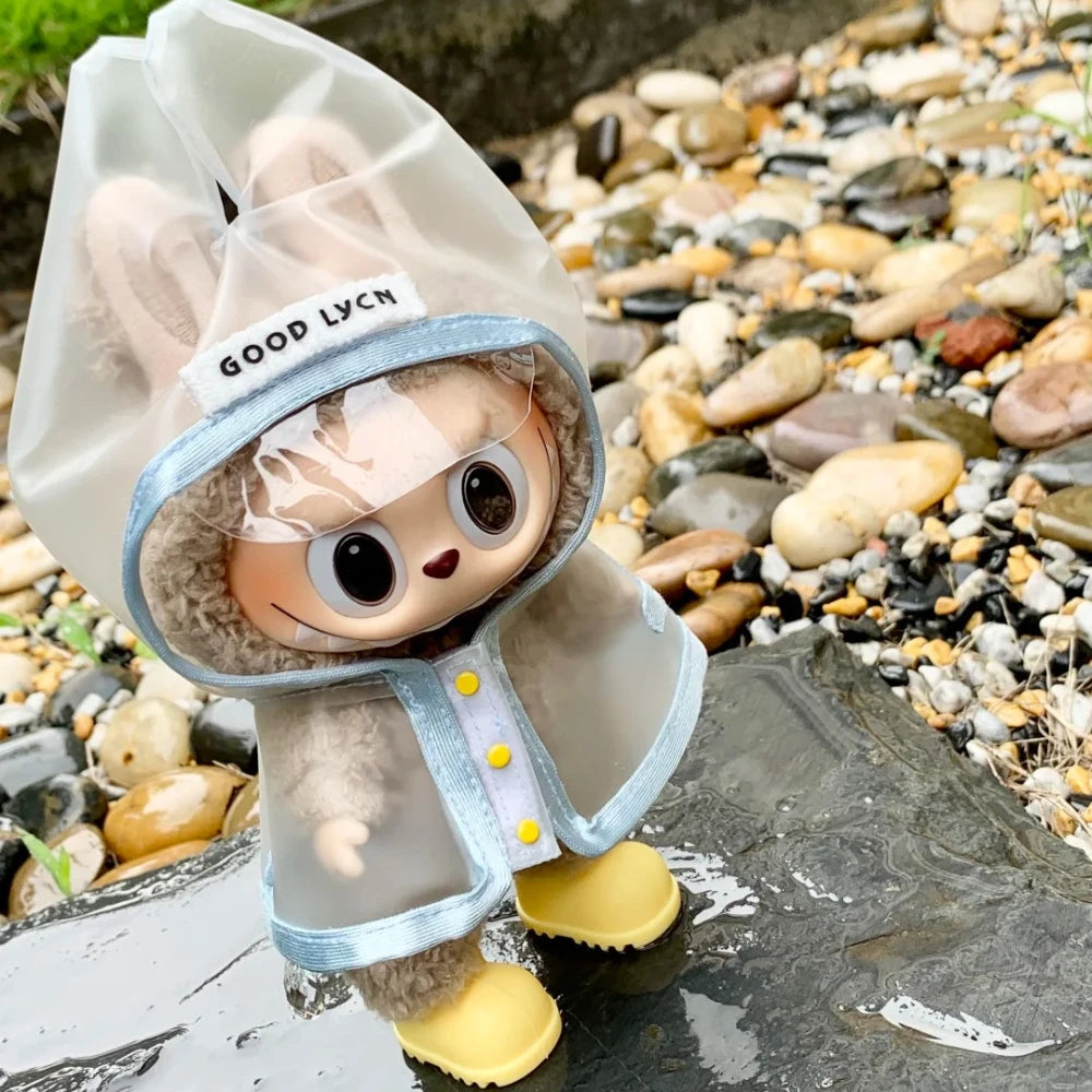 Labubu 3.0 Dolls Outfit Cute Rain Coat & Shoes for 15-17cm Labubu Boots Toys Casual Sports Dolls Accessories