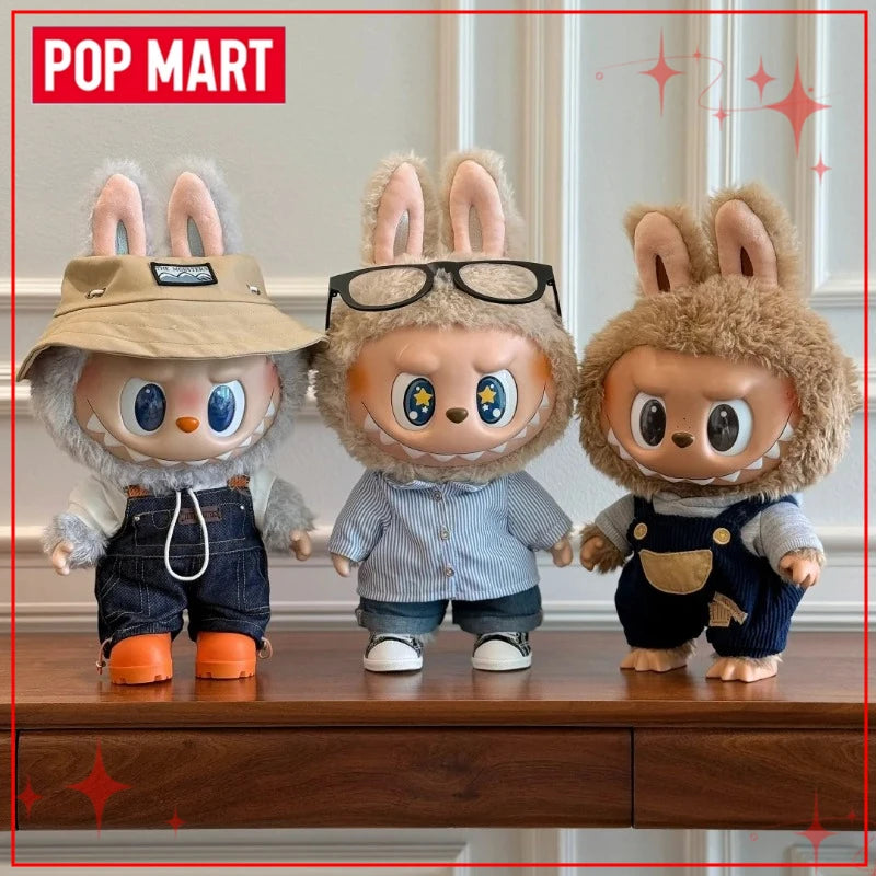 Genuine POP MART The Monsters Labubu Fall in Wild Flip with Me Let‘S Checkmate Series Vinyl Face Plush Doll Collection Toy Gift