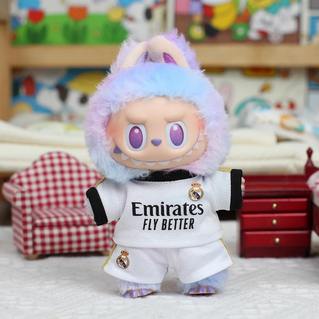 Labubu V1V2 V3 Football Series Set 10/7 Clothing Doll DIY Sportswear Vinyl Pendant Doll Clothing Boys Gift Toys In Stock