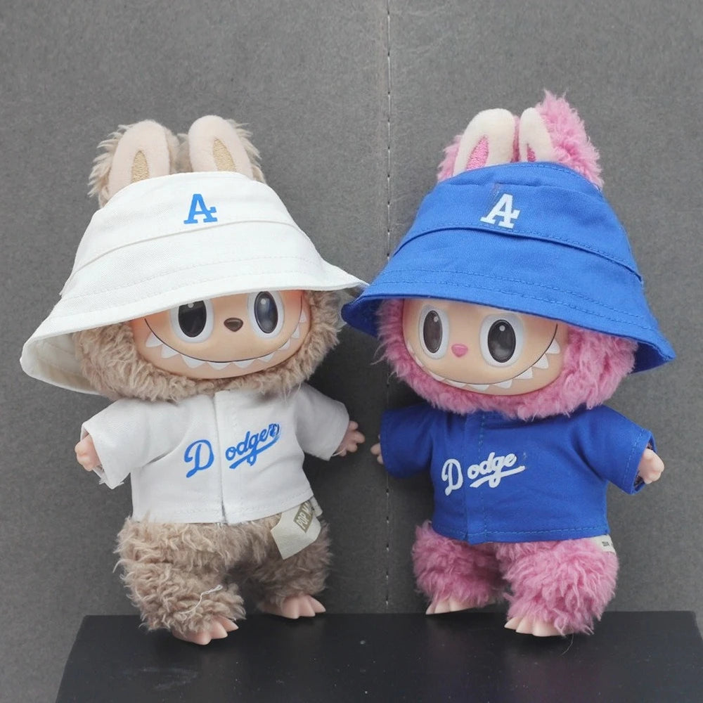 Labubu Doll Clothes 15/17cm Labubu Clothes Sitting Party Number 17 Baseball Clothes Children'S Diy Doll Accessories Gift