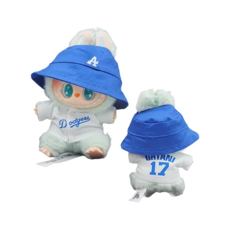 Labubu Doll Clothes 15/17cm Labubu Clothes Sitting Party Number 17 Baseball Clothes Children'S Diy Doll Accessories Gift
