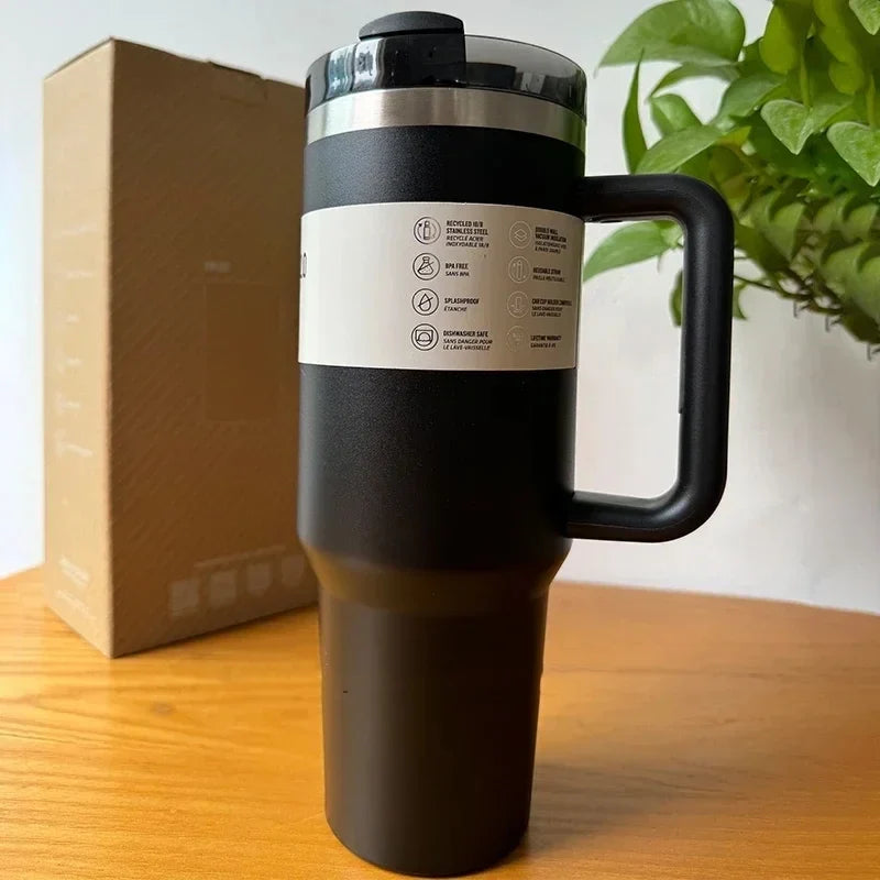 40oz lidar with stainless steel straw lid vacuum insulated car mug double wall thermal travel cup for cold beverages