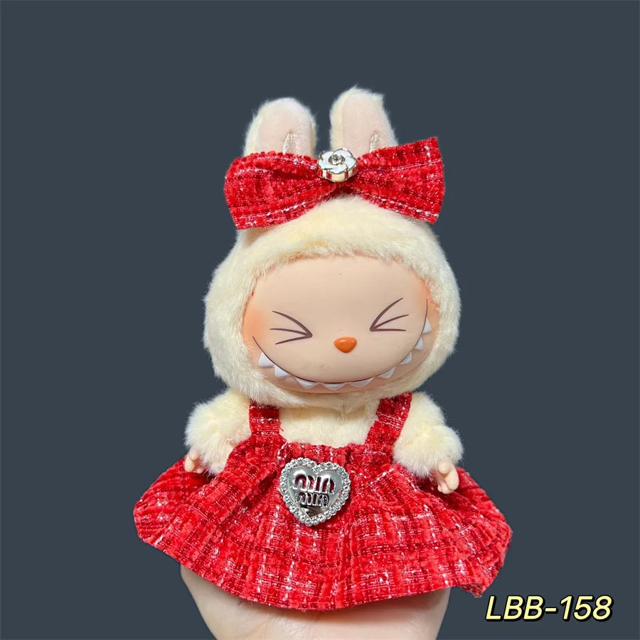 2025 New Labubu 17cm Doll Clothes Outfit Accessories for Korea Kpop Exo Labubu V1 V2 Idol Cool Handsome Clothing Gift
