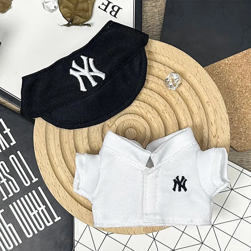 For 17cm Labubu Clothing Set Baseball jersey Catcher gloves Baseball bat Hat V1 V2 V3 Labubu Clothes Doll Accessories Toys