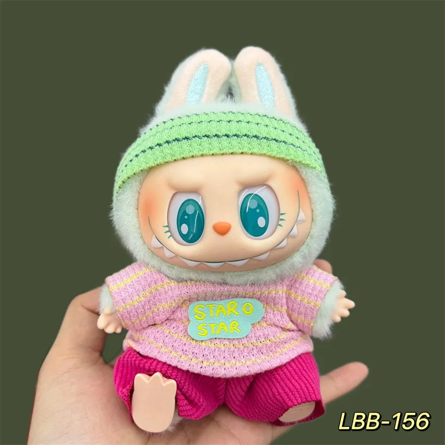 2025 New Labubu 17cm Doll Clothes Outfit Accessories for Korea Kpop Exo Labubu V1 V2 Idol Cool Handsome Clothing Gift
