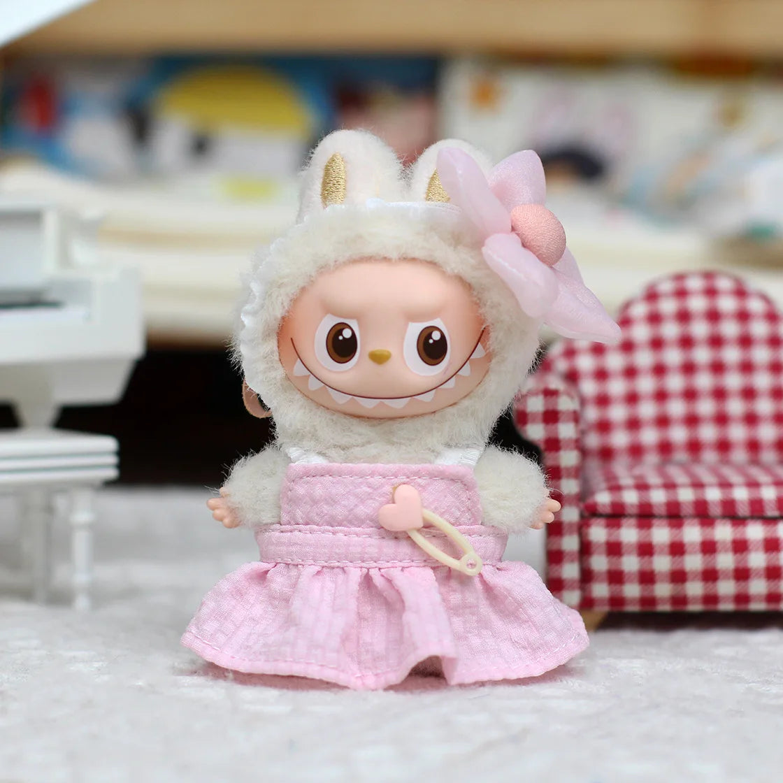 Lovely Set For Mini Labubu 4.0 Pin For Love Series Clothes Overalls Swimsuit Princess Dress Set Doll Accessories