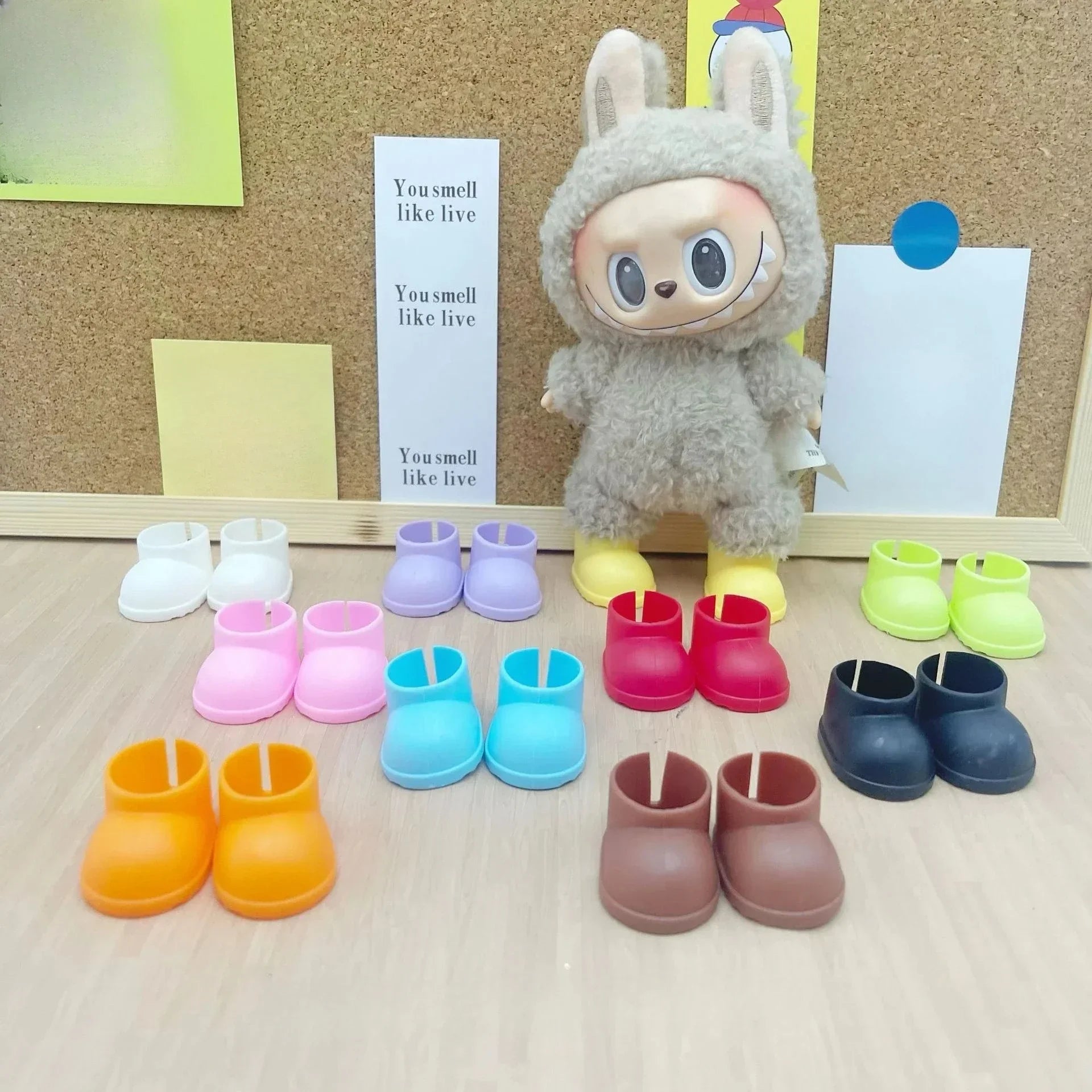 Labubu 3.0 Dolls Outfit Cute Rain Coat & Shoes for 15-17cm Labubu Boots Toys Casual Sports Dolls Accessories