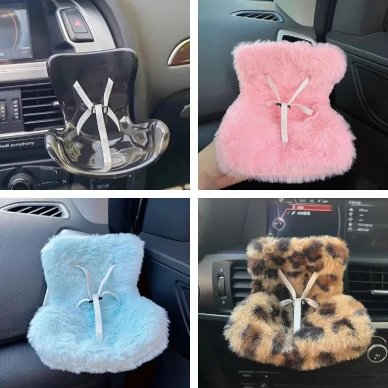 For Labubu Doll 15-17cm Seat Air Outlet Aromatherapy Decoration Ornaments Holiday Gifts for Women Car Interior Accessories
