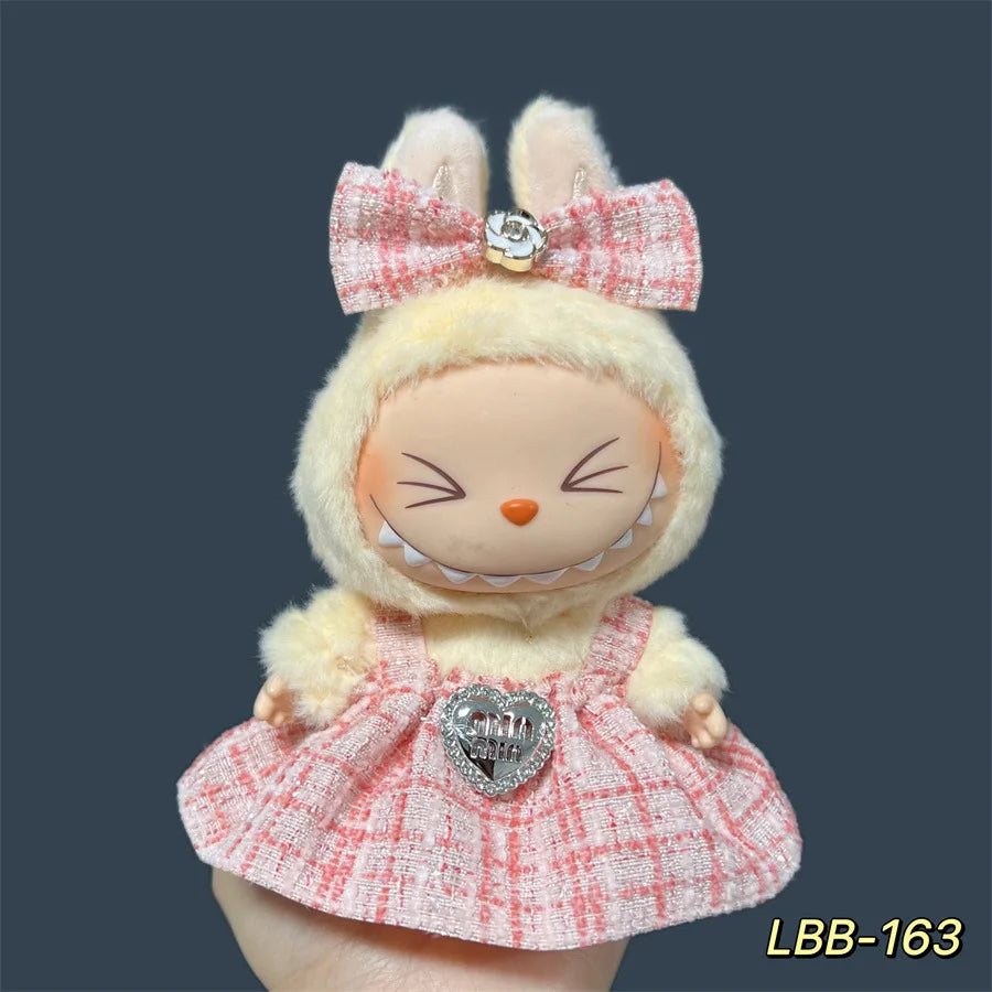 2025 New Labubu 17cm Doll Clothes Outfit Accessories for Korea Kpop Exo Labubu V1 V2 Idol Cool Handsome Clothing Gift