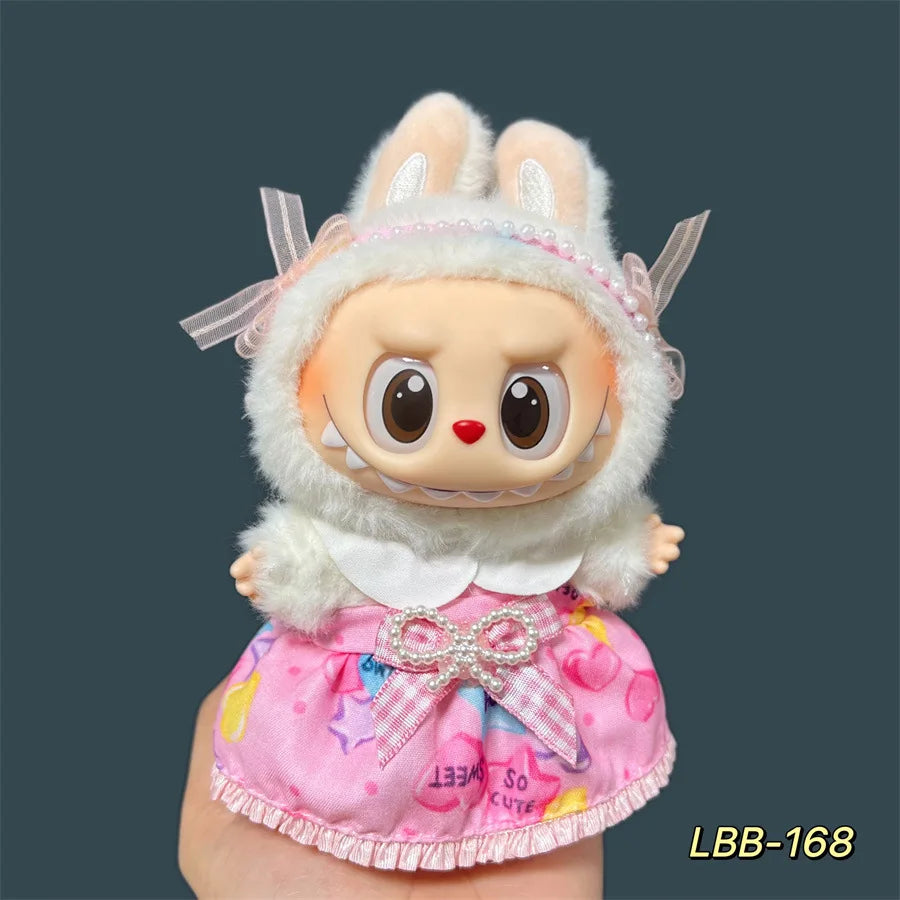 2025 New Labubu 17cm Doll Clothes Outfit Accessories for Korea Kpop Exo Labubu V1 V2 Idol Cool Handsome Clothing Gift
