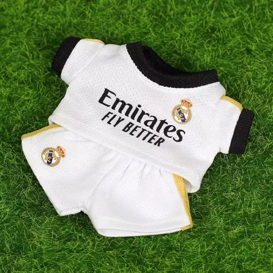 17cm Labubu Football Size 10 Clothing V1V2 V3 Labubu Doll Size 7 Vinyl Pendant Doll Clothing DIY Sportswear Boy Gift Toy