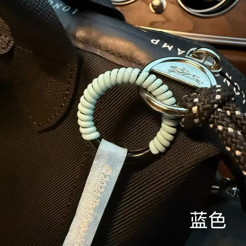 Labubu Anti Drop Buckle Silicone Rope Keychain Protection Ring Colorful Winding Fixed Anti Drop