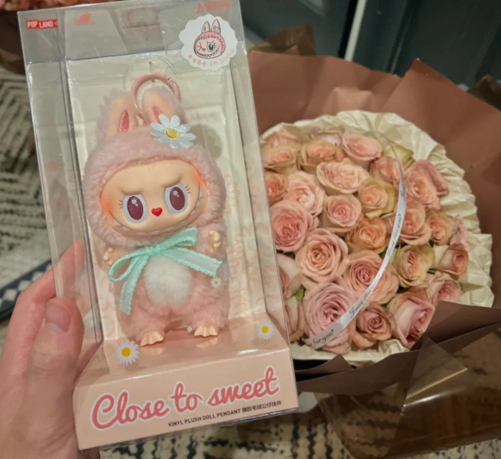 100% Authentic Labubu POP MART Mokoko Close to Sweet Edition Vinyl Limited Collectible Figure Trendy Doll Gift for Collectors