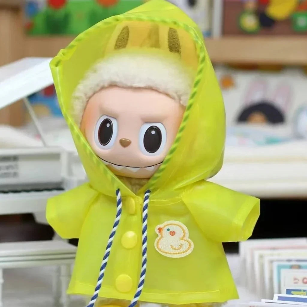 Labubu 3.0 Dolls Outfit Cute Rain Coat & Shoes for 15-17cm Labubu Boots Toys Casual Sports Dolls Accessories