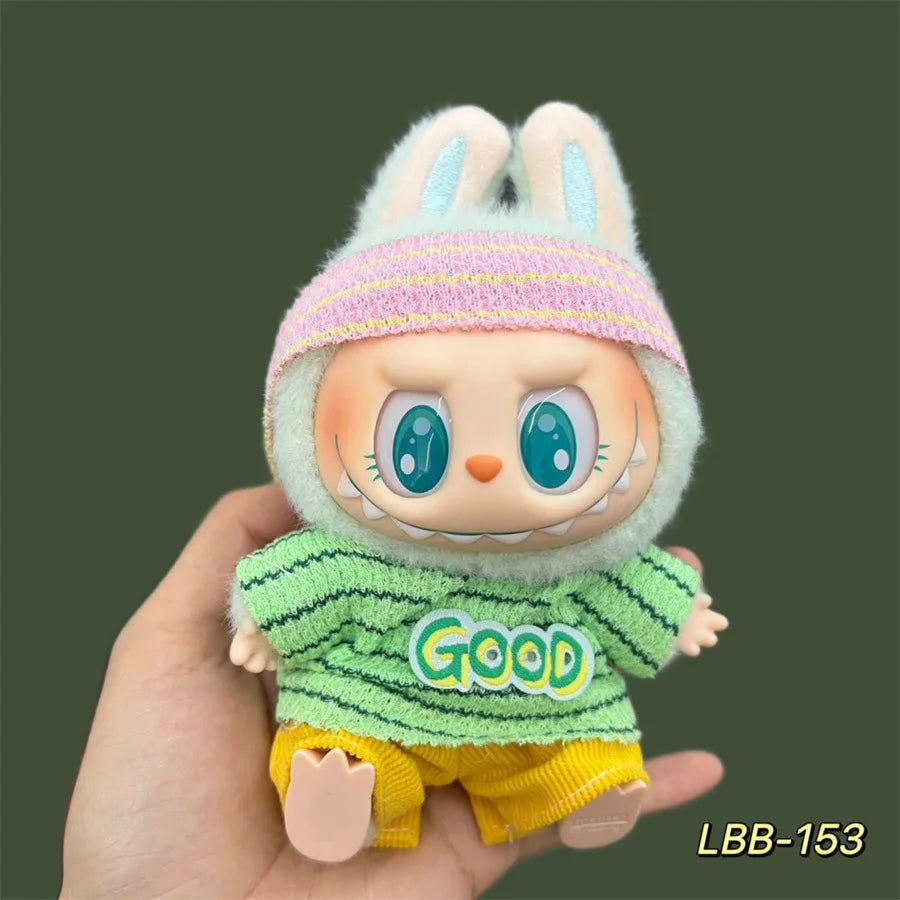 2025 New Labubu 17cm Doll Clothes Outfit Accessories for Korea Kpop Exo Labubu V1 V2 Idol Cool Handsome Clothing Gift