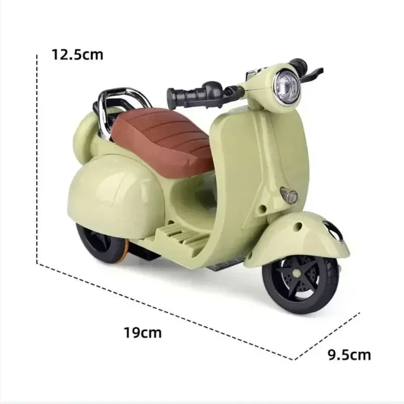 Mini Electric Motorcycle Retro Dazzling Spin Children's Toy for Labubu Toy Motor for Doll Cotton Doll Pet Toys  Birthday Gift