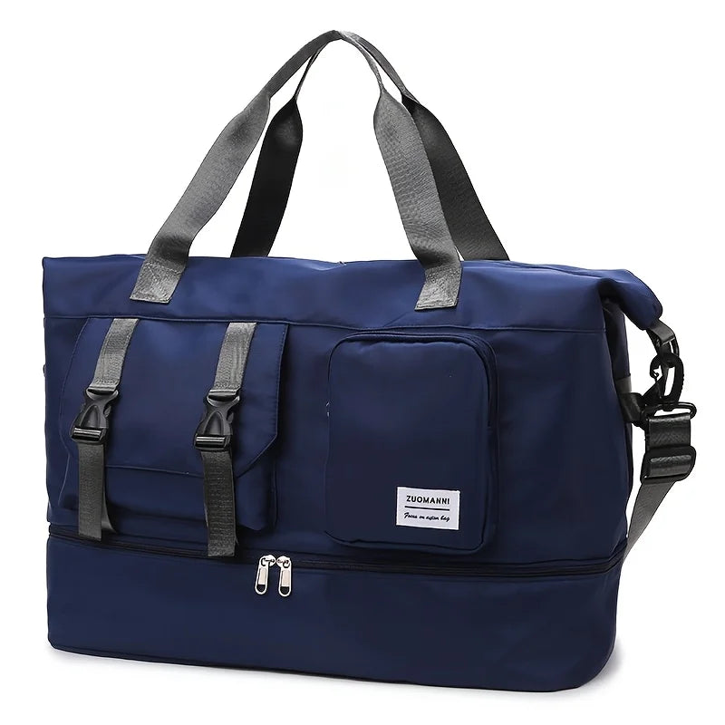 Large Capacity Multi-Functional Travel Duffel Bag & Gym Tote with Multiple Compartments, Durable Nylon Sports Bag