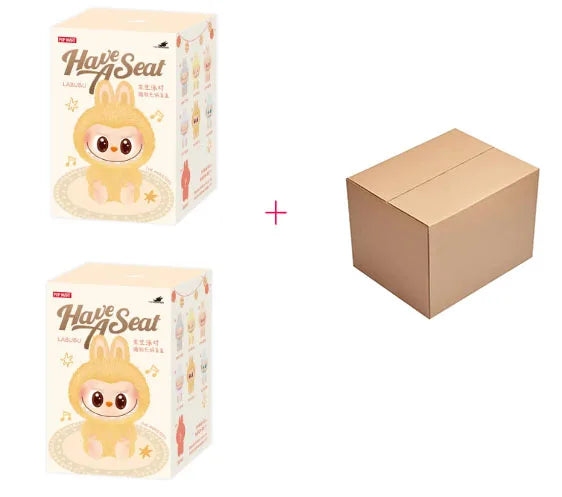 Authentic Pop Mart THE MONSTERS LABUBU Sitting Party Series Vinyl Plush Blind Box Figurine Pendant Labubu Original Collection