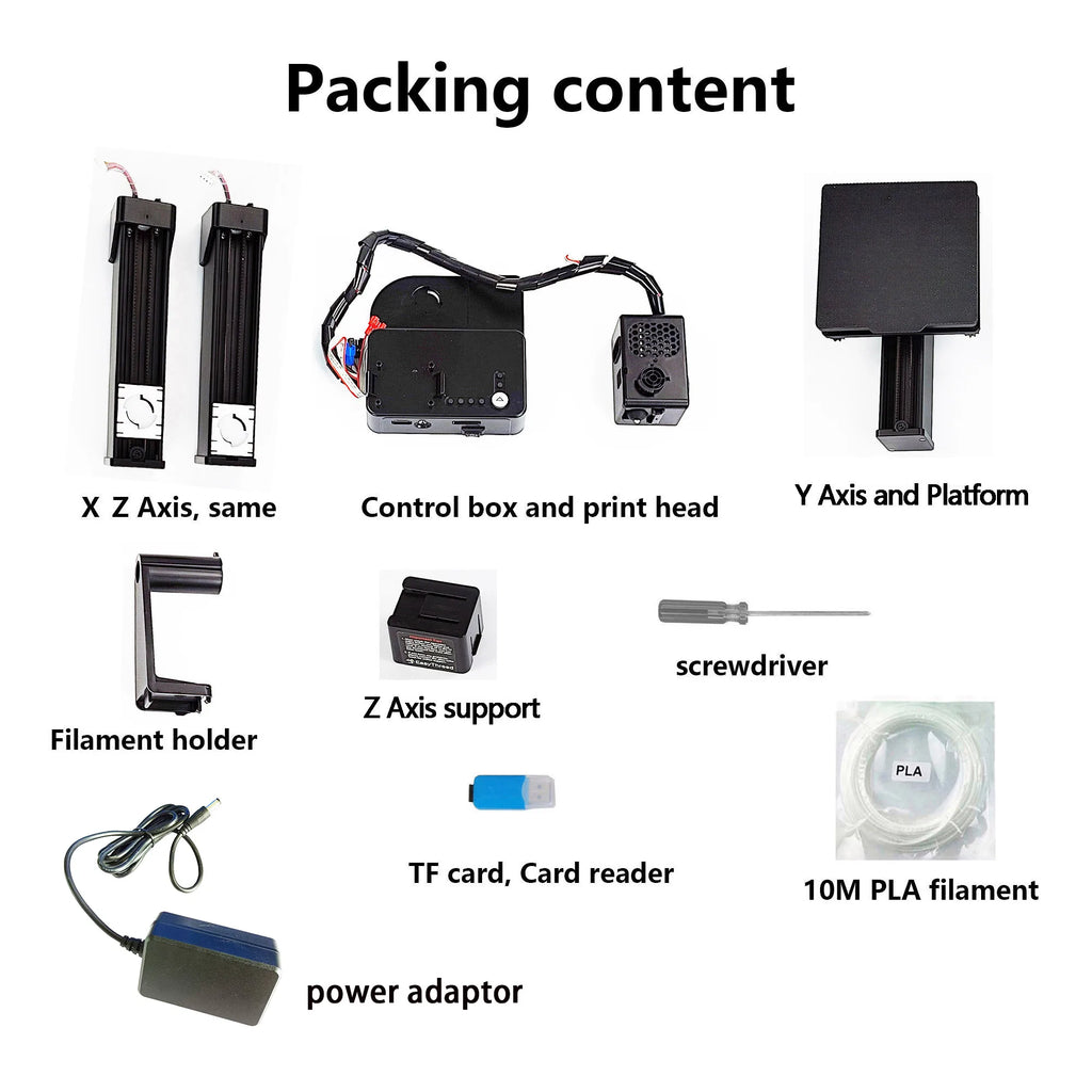 EasyThreed 3D Printer  Entry Level  Compatible with PLA TPU 1.75mm Filament  include Power Adaptor.