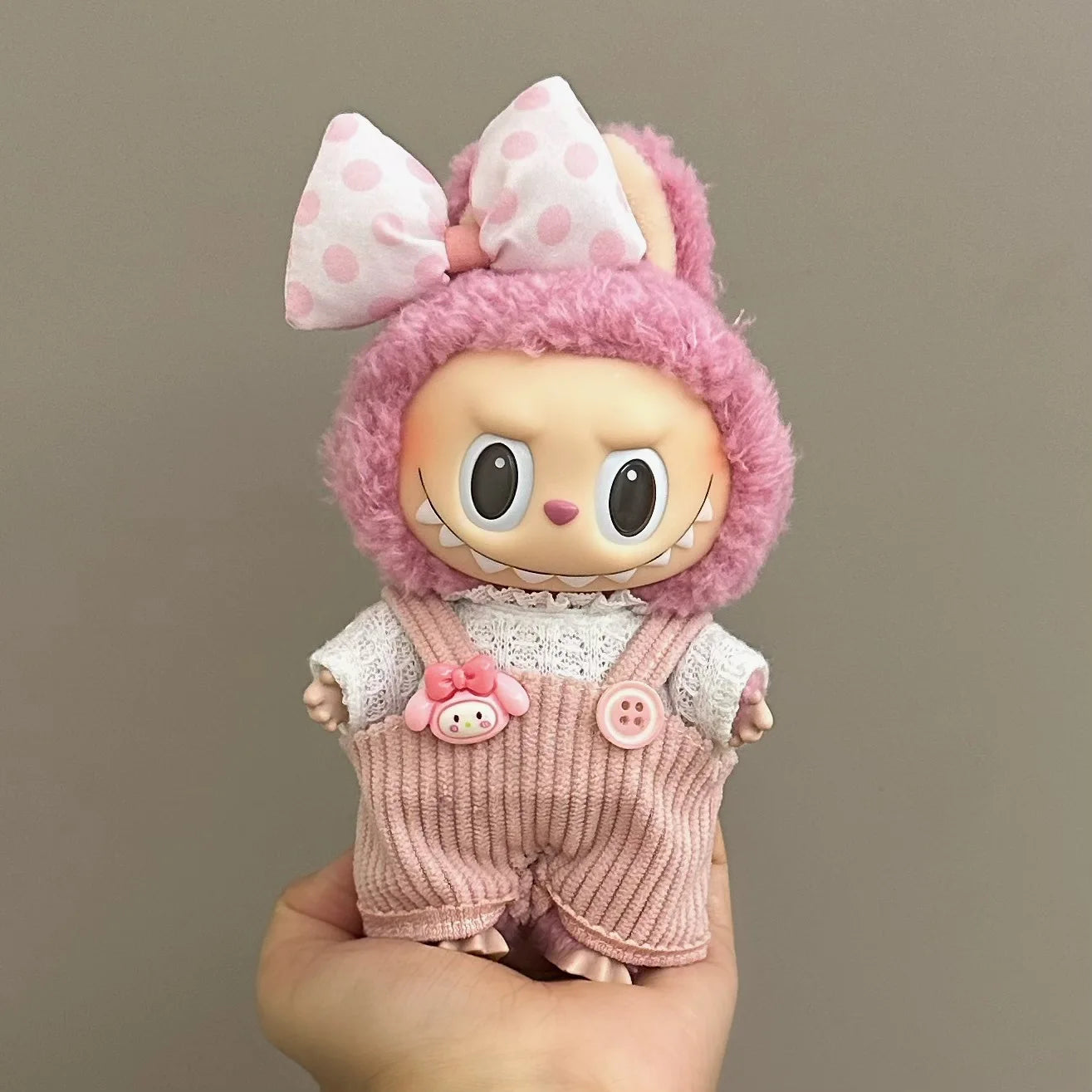 For 17cm Labubu Doll clothes Street Trend Style Set Labubu V1V2 Mini DIY doll outfit fashion boy clothing shoes accessories