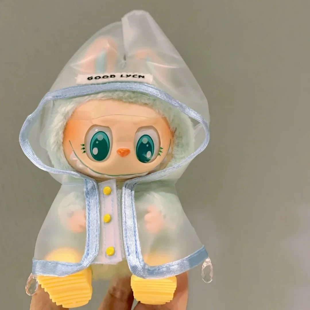 Labubu 3.0 Dolls Outfit Cute Rain Coat & Shoes for 15-17cm Labubu Boots Toys Casual Sports Dolls Accessories