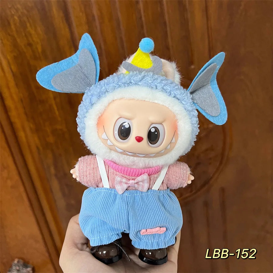 2025 New Labubu 17cm Doll Clothes Outfit Accessories for Korea Kpop Exo Labubu V1 V2 Idol Cool Handsome Clothing Gift