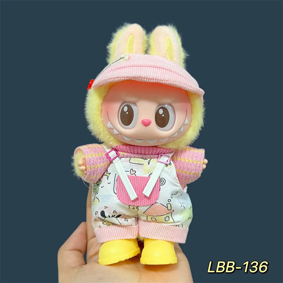 2025 New Labubu 17cm Doll Clothes Outfit Accessories for Korea Kpop Exo Labubu V1 V2 Idol Cool Handsome Clothing Gift