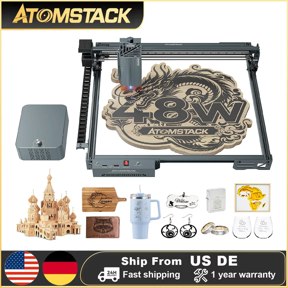 Atomstack A20 Pro V2 Laser Engraver machine Machine 20W Quad-Laser  Cutter Metal Arcylic Wood Glass 400*365mm