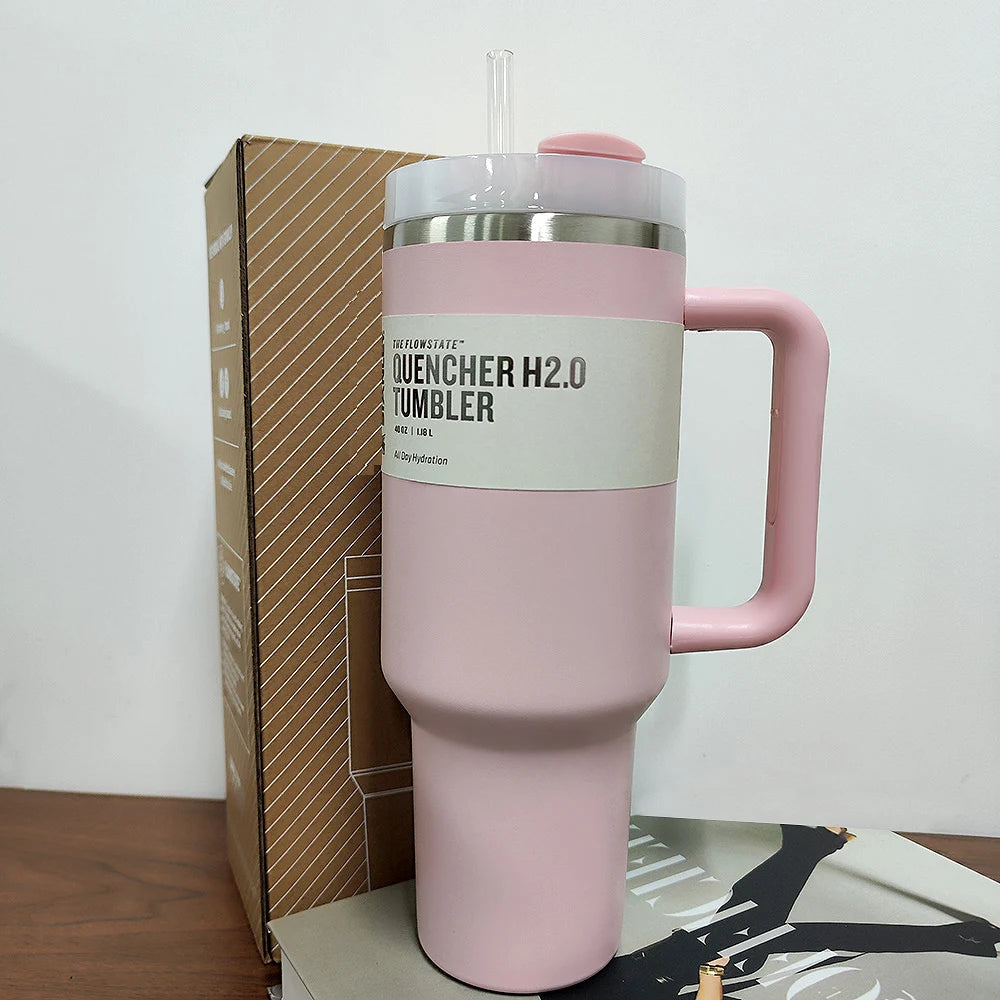 40oz lidar with stainless steel straw lid vacuum insulated car mug double wall thermal travel cup for cold beverages