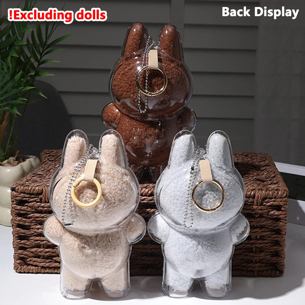 For LABUBU Protector Case Protection Cover V1 V2 Pendant Doll Storage Box Anti Dust Case For Labubu Clear Case Doll Accessories