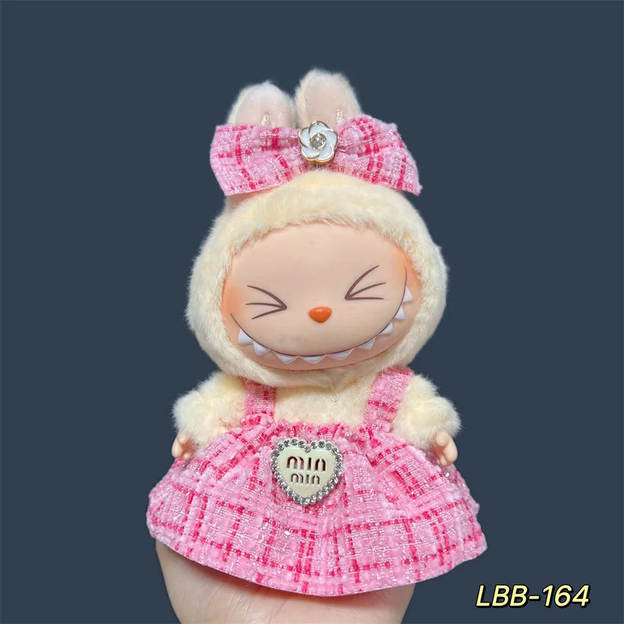 2025 New Labubu 17cm Doll Clothes Outfit Accessories for Korea Kpop Exo Labubu V1 V2 Idol Cool Handsome Clothing Gift
