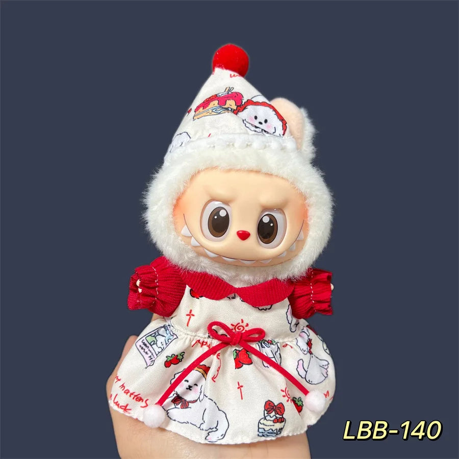2025 New Labubu 17cm Doll Clothes Outfit Accessories for Korea Kpop Exo Labubu V1 V2 Idol Cool Handsome Clothing Gift