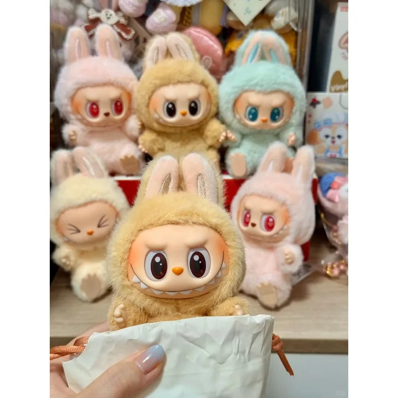 Authentic Pop Mart THE MONSTERS LABUBU Sitting Party Series Vinyl Plush Blind Box Figurine Pendant Labubu Original Collection