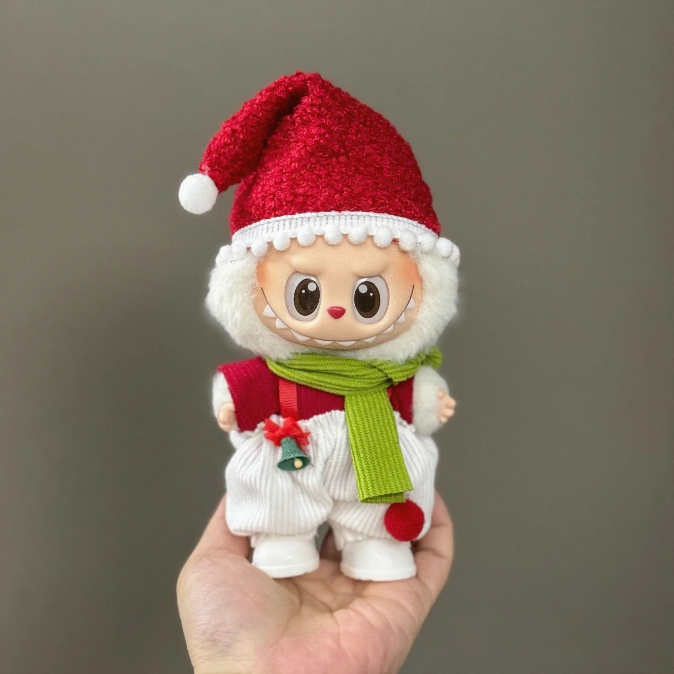 For 17cm Labubu Doll Christmas & Halloween Bundle Santa Suit Pumpkin Costume Seasonal Gift Set Ropa Labubu Accessory