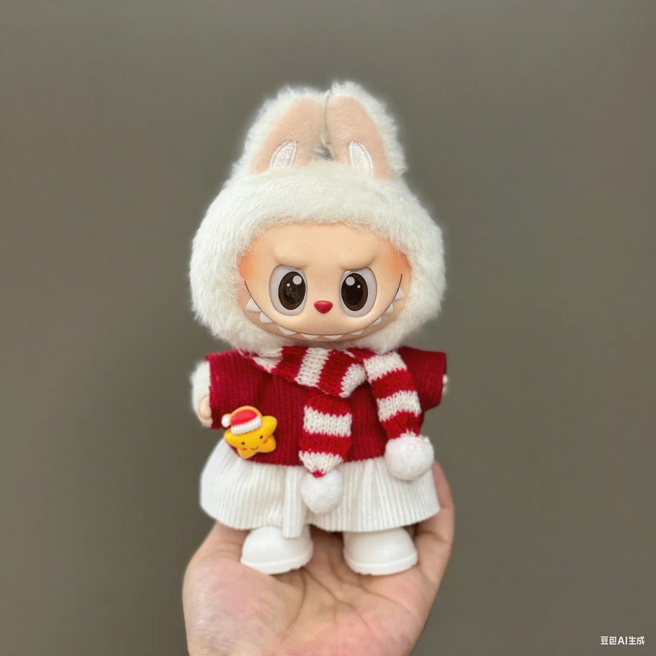 For 17cm Labubu Doll Christmas & Halloween Bundle Santa Suit Pumpkin Costume Seasonal Gift Set Ropa Labubu Accessory