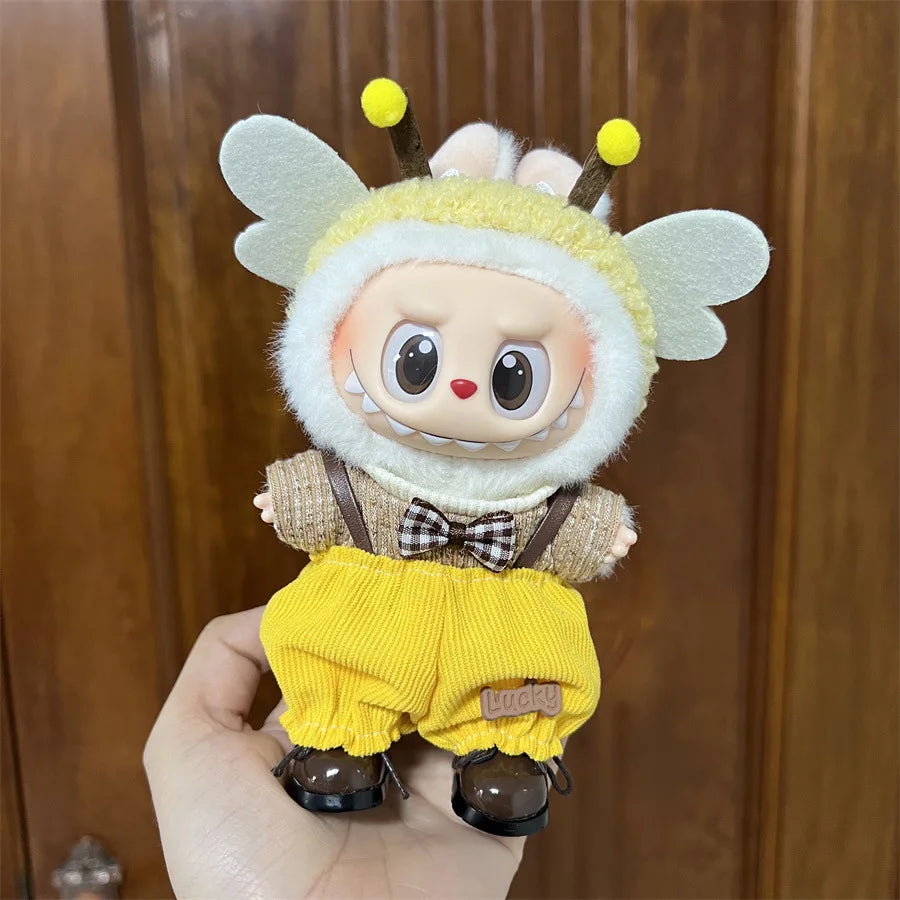 2025 New Labubu 17cm Doll Clothes Outfit Accessories for Korea Kpop Exo Labubu V1 V2 Idol Cool Handsome Clothing Gift
