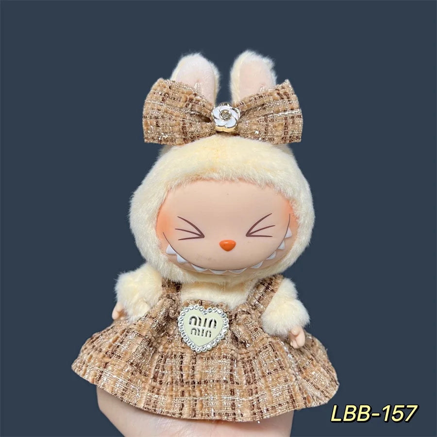 2025 New Labubu 17cm Doll Clothes Outfit Accessories for Korea Kpop Exo Labubu V1 V2 Idol Cool Handsome Clothing Gift
