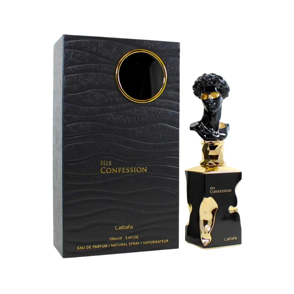 Lattafa His Confession for Men Eau de Parfum Spray, 3.4 Ounce / 100 Ml