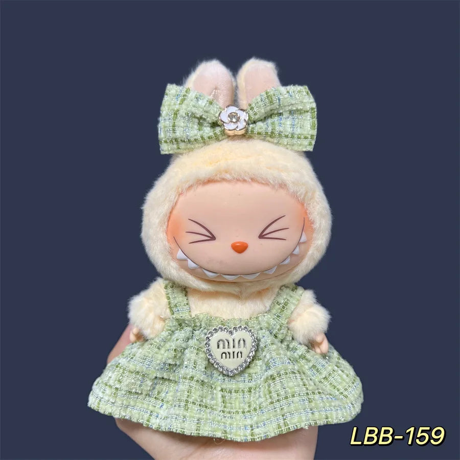 2025 New Labubu 17cm Doll Clothes Outfit Accessories for Korea Kpop Exo Labubu V1 V2 Idol Cool Handsome Clothing Gift