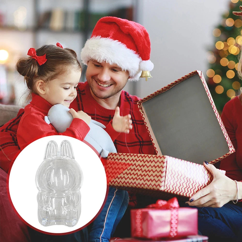 For LABUBU Protector Case Protection Cover V1 V2 Pendant Doll Storage Box Anti Dust Case For Labubu Clear Case Doll Accessories